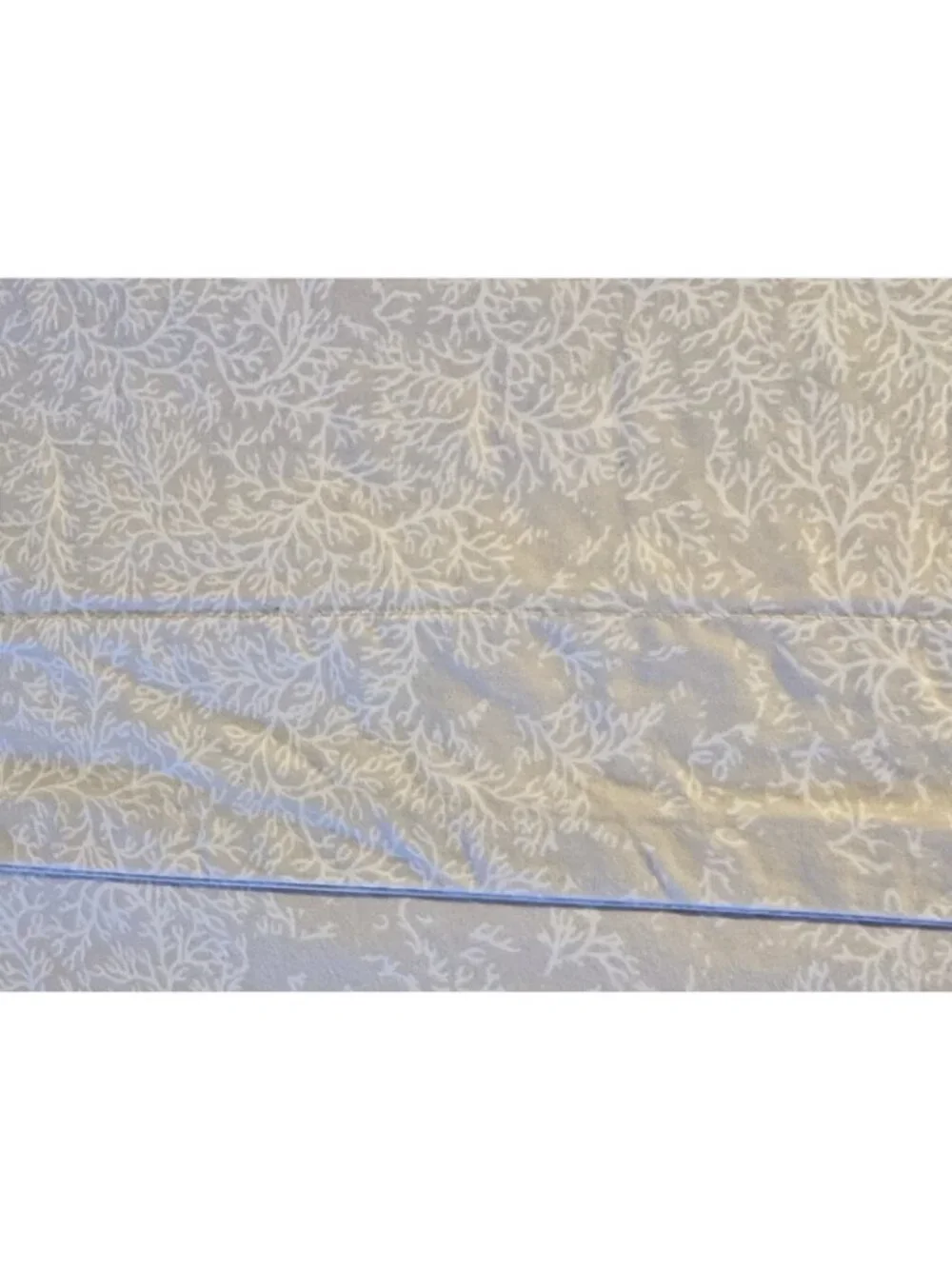 Martha Stewart KING Duvet Cover 100% PIMA Cotton Tan White Botanical Bedding